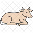 Cow Lying In Grass Cow Lying Icon