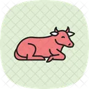 Cow Lying In Grass Cow Lying Icon