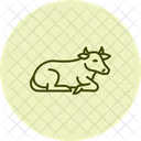 Cow Lying In Grass Cow Lying Icon