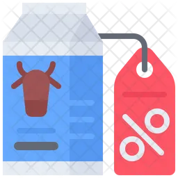 Cow Milk Discount  Icon