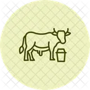 Cow Milking Scene Cow Milking Icon