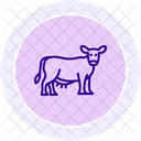 Cow On Organic Grass Cow Organic Icon