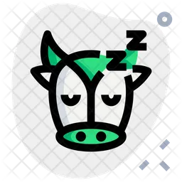 Cow Sleeping Emoji Icon