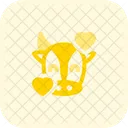 Cow Smiling With Hearts Icon