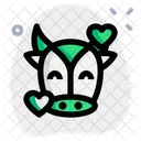 Cow Smiling With Hearts  Icon