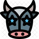 Cow Star Struck Icon