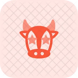 Cow Star Struck Emoji Icon
