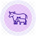 Cow With Calf Cow Calf Icon