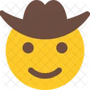 Happy Cowboy Smiley Icon