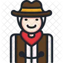 Cowboy Western Cultures Man Hat Costume Icon