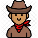 Cowboy Man Hat Icon