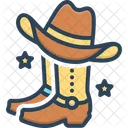 Cowboy Cow Man Leather Icon