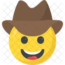Cowboy Smiley Emoji Icon
