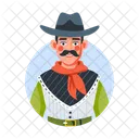 Cowboy Character Person Icon