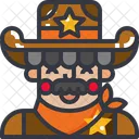 Cowboy Western Man Icon