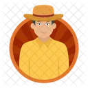 Gunman Hat Man Icon