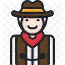 Cowboy Western Cultures Man Hat Costume Icon