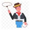 Lasso Rope Cowboy Rope Western Costume Icon