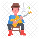 Cowboy Singing  Icon