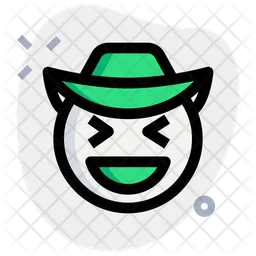 Cowboy sorridente e semicerrado Emoji Ícone