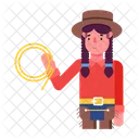 Lasso Rope Cowgirl Rope Cowgirl Costume Icon