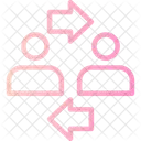 Coworker Interaction Digital Team Bonding Online Colleague Engagement Icon