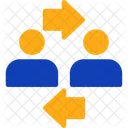 Coworker Interaction Digital Team Bonding Online Colleague Engagement Icon