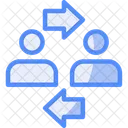 Coworker Interaction Digital Team Bonding Online Colleague Engagement Icon