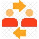 Coworker Interaction Digital Team Bonding Online Colleague Engagement Icon