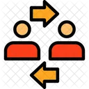 Coworker Interaction Digital Team Bonding Online Colleague Engagement Icon