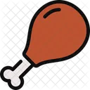 Coxa De Frango Coxinha Frango Assado Icon