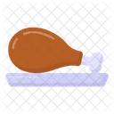 Coxinha Pedaco De Frango Pedaco De Perna Ícone
