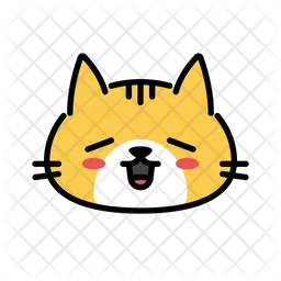 Cozy cat Emoji Icon