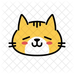 Cozy cat Emoji Icon