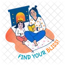 Cozy Night Firepit Motherhood Icon