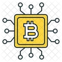 CPU Mining Mikrochip Bitcoin Symbol
