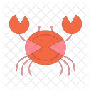 Crab Summer Decoration Object Seafood Icon