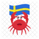 Crab carrying a flag  Icon