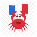 Crab carrying a flag  Icon