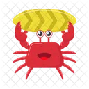 Crab carrying surfboard  Icon