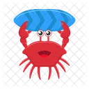 Crab carrying surfboard  Icon