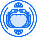 Crab Plate Crab Lemon Icon