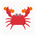 Crab playing dumbbells  Icon