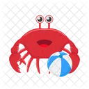 Crabs playing ball  Icon