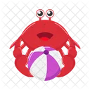 Crabs playing ball  Icon