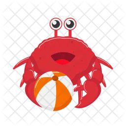 Crabs playing ball  Icon