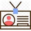 Cracha De Funcionario Identificacao Acesso Ícone