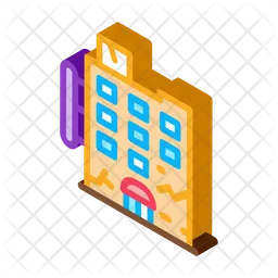 Crack Residential Building  Icon