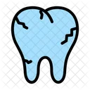 Crack Teeth Care Broken Icon