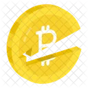 Cracked Bitcoin Cryptocurrency Crypto Icon